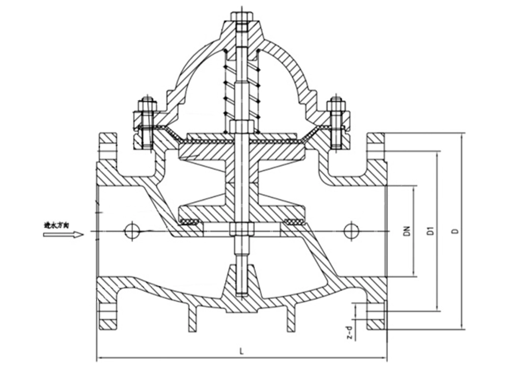 304不锈钢钢制体电动控制阀 600X-16P（images 2）