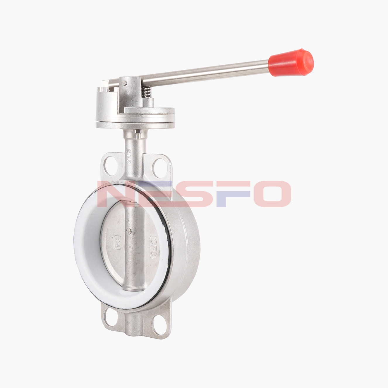 304不锈钢压杆式对夹四氟蝶阀 D71F-10P（images 1）