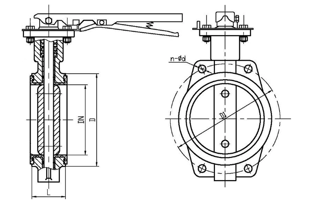 304不锈钢对夹四氟蝶阀 D71F-16P（images 7）