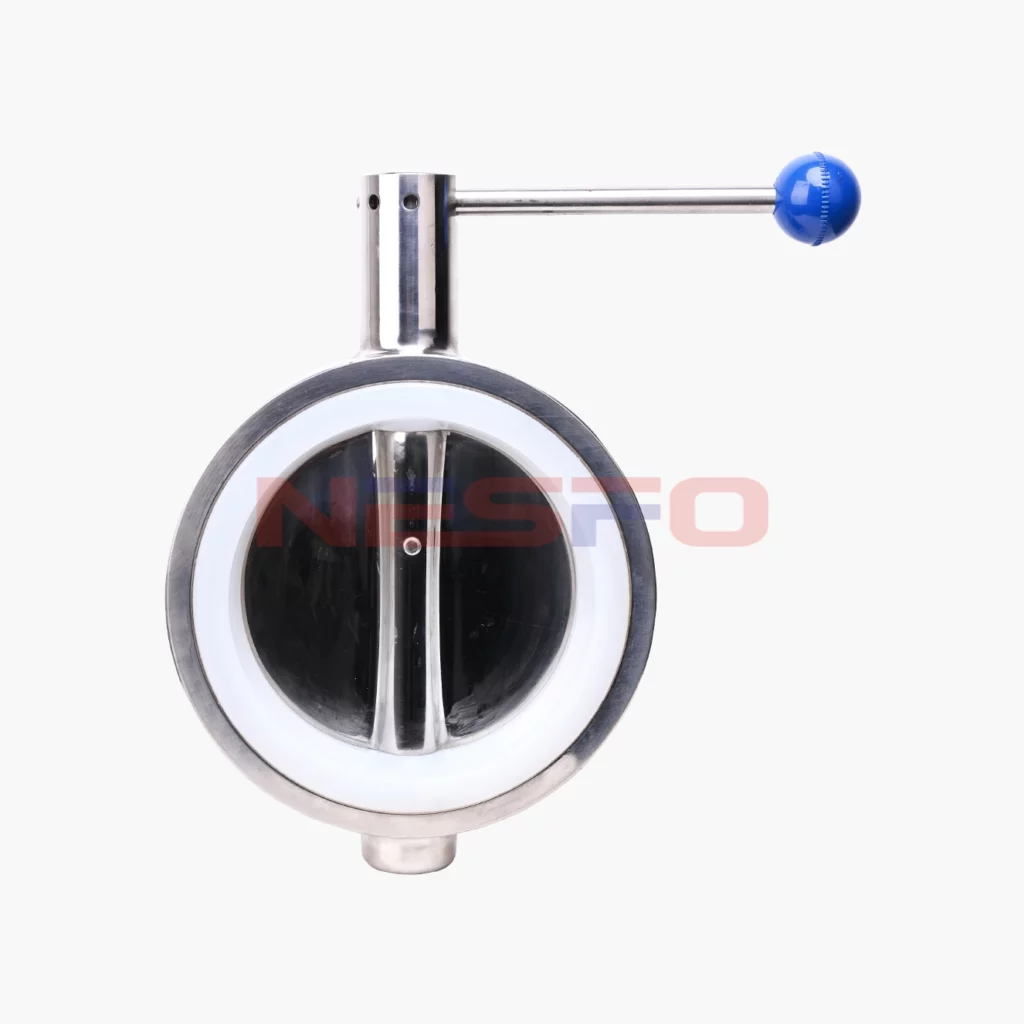 304不锈钢卫生级对夹硅胶蝶阀 D71X-10P