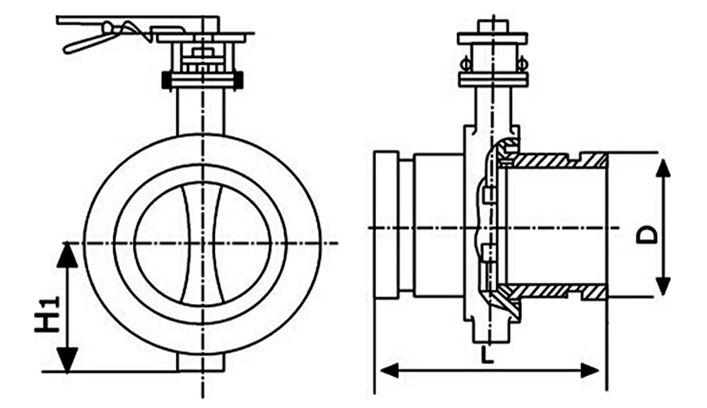 球墨铸铁手柄沟槽蝶阀 D81X-16Q（images 7）