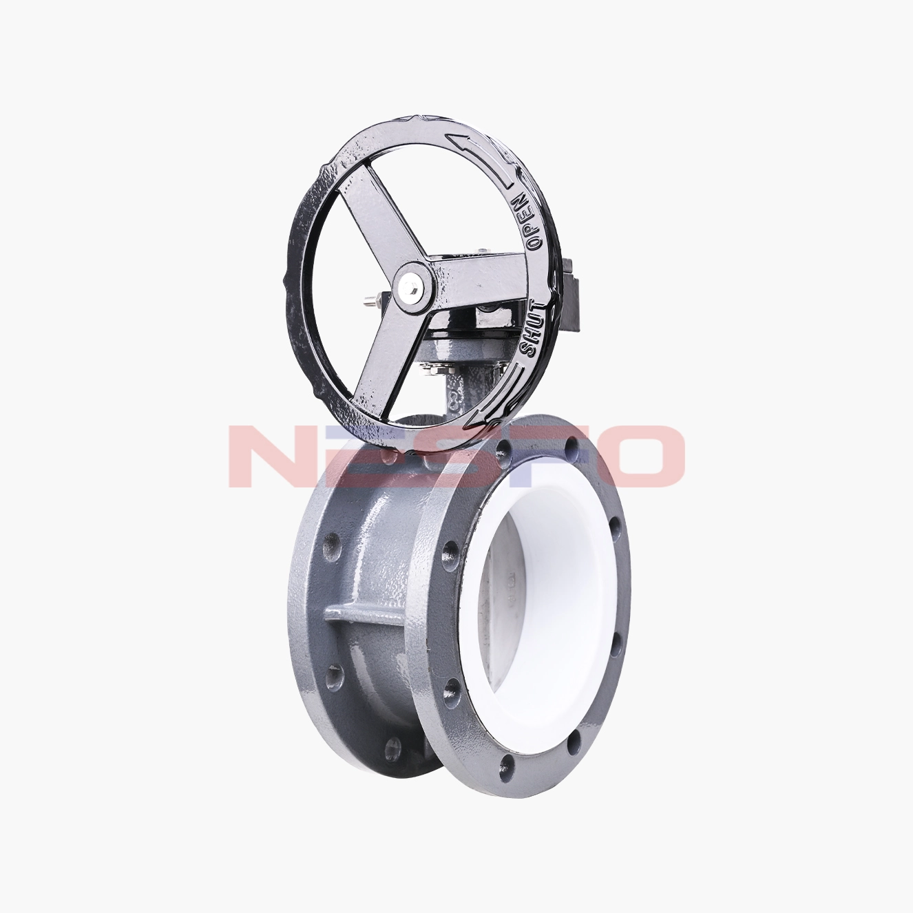 铸钢涡轮四氟法兰蝶阀 D341F-16C（images 1）