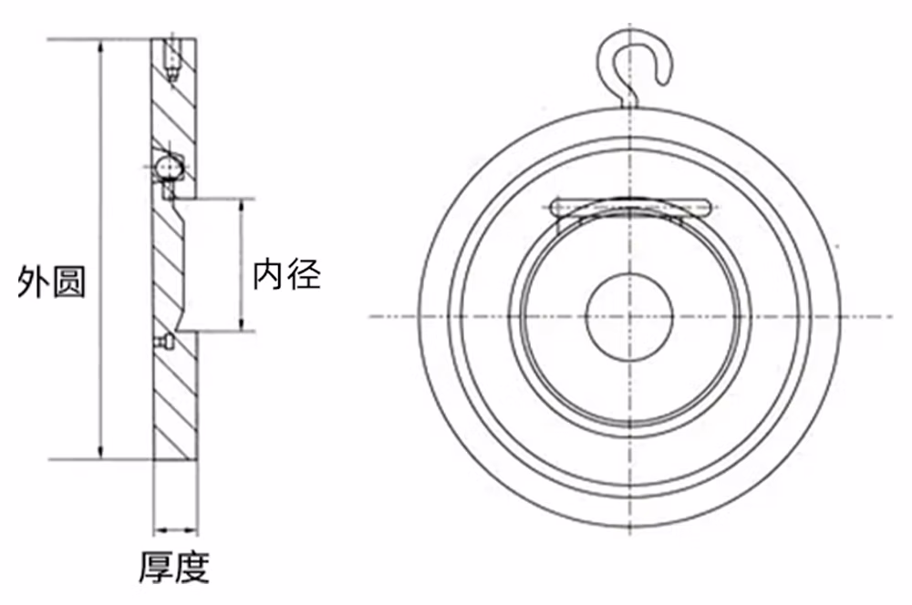 304不锈钢薄型对夹止回阀 H74W-16P