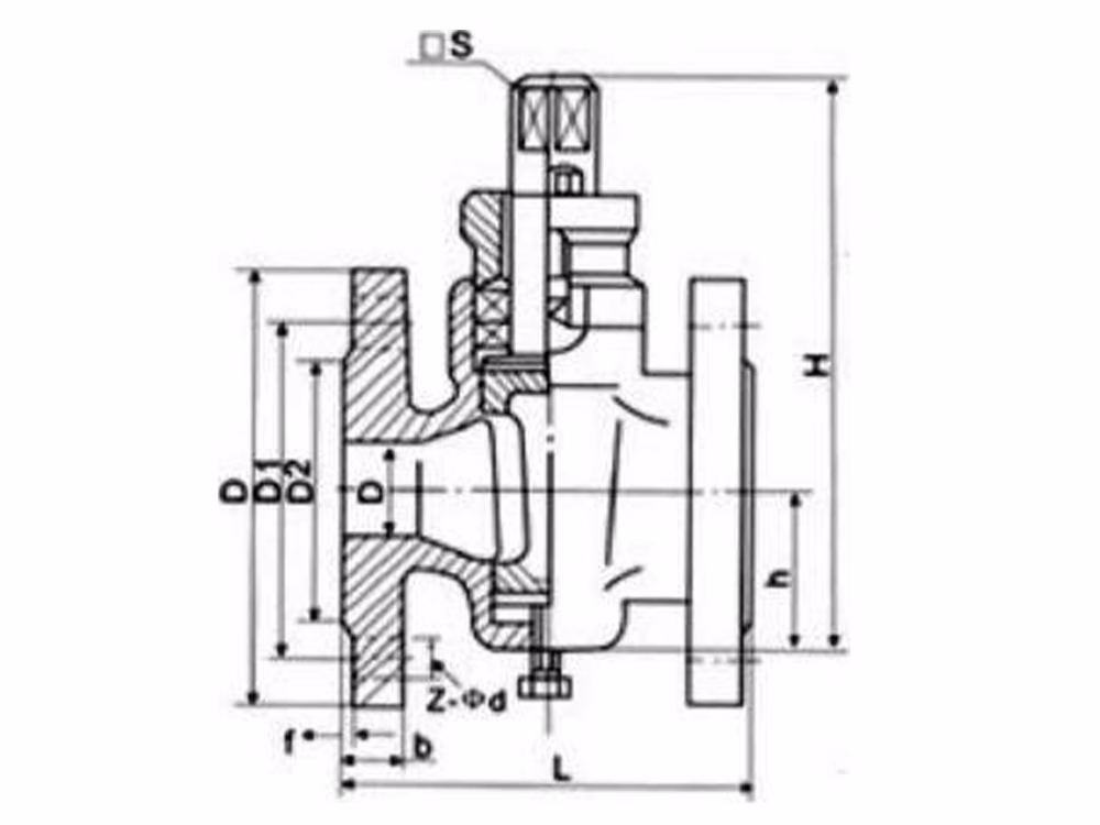 铸铁法兰二通旋塞阀 X43W-10